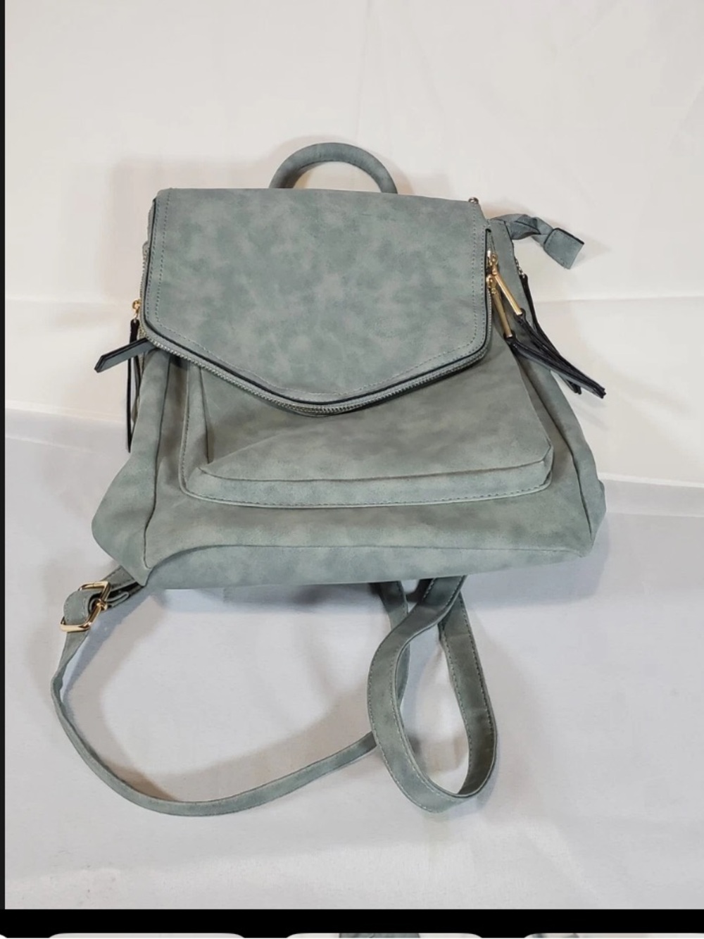 Denim Backpack Purse- Casual Everyday Bag - Picture 2 of 4